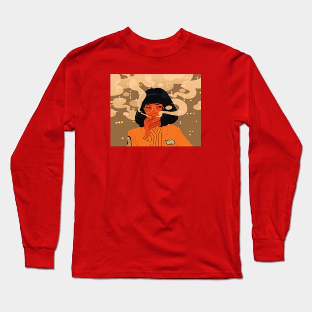 Smoker Long Sleeve T-Shirt by Natalie Shaw Illustration